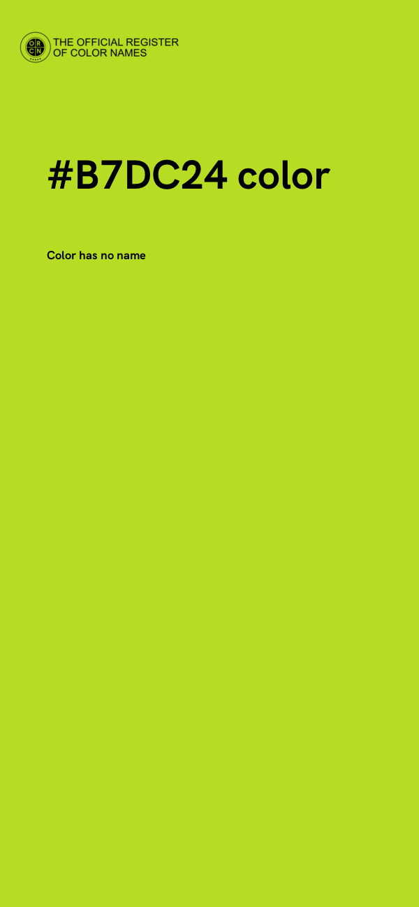 #B7DC24 color image