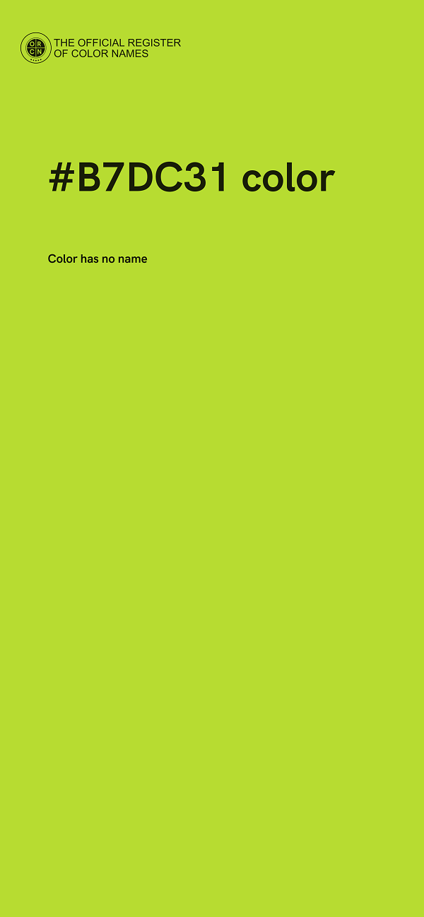 #B7DC31 color image