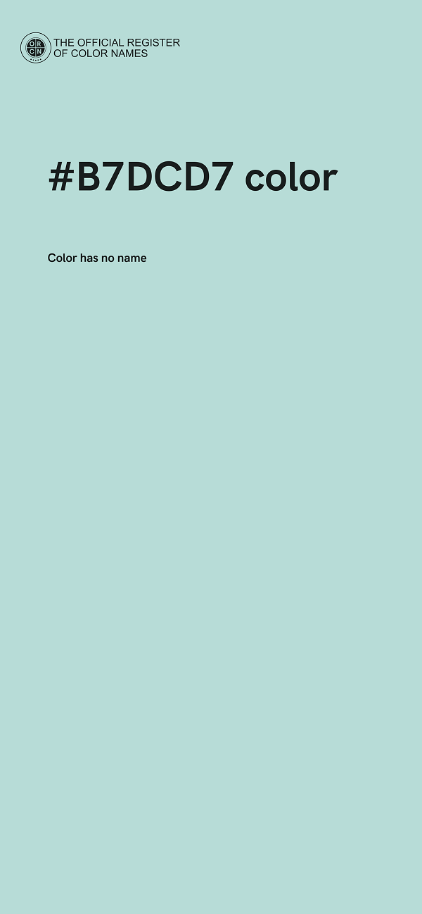 #B7DCD7 color image