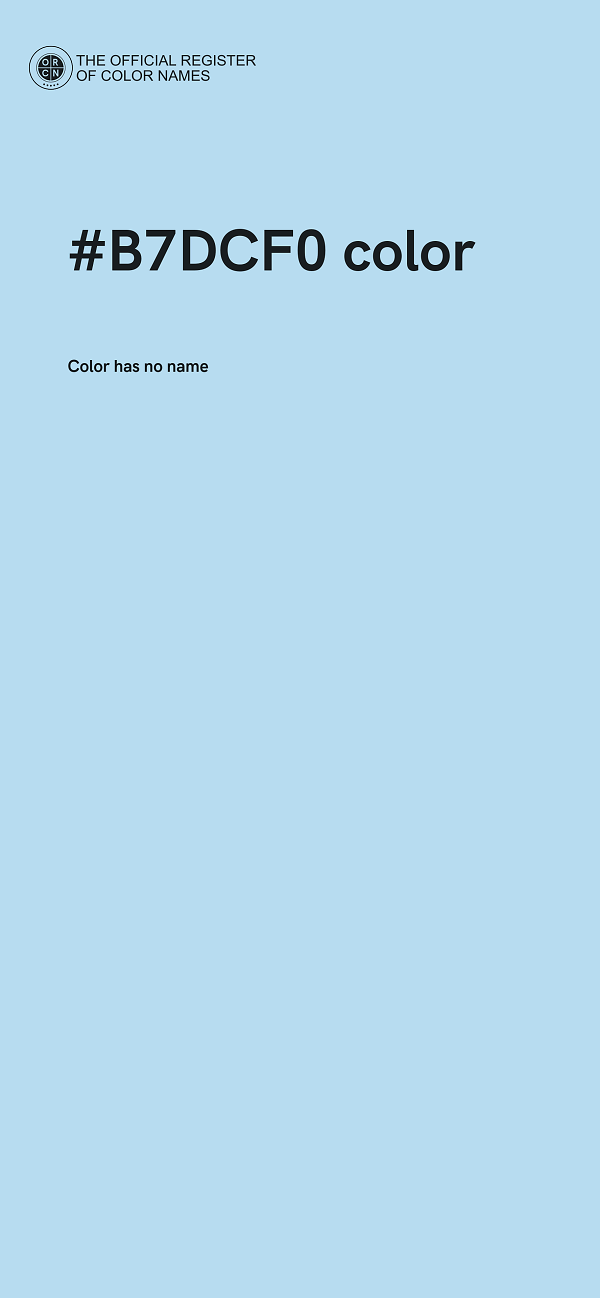 #B7DCF0 color image