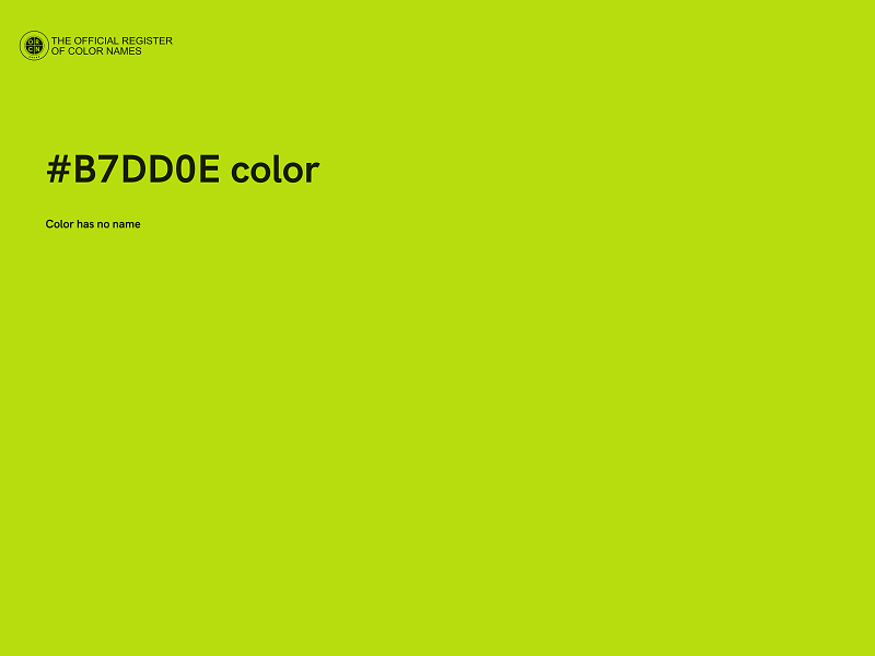 #B7DD0E color image
