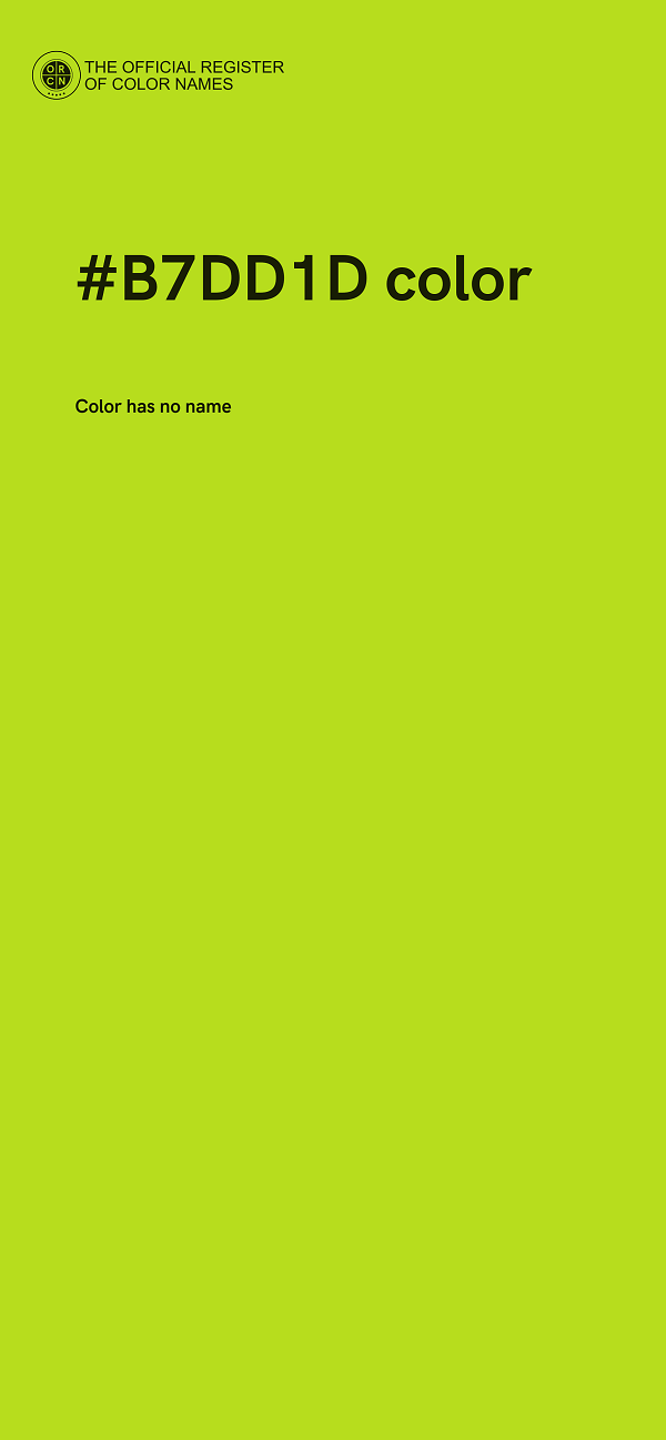 #B7DD1D color image