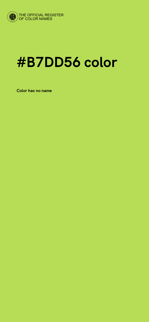 #B7DD56 color image