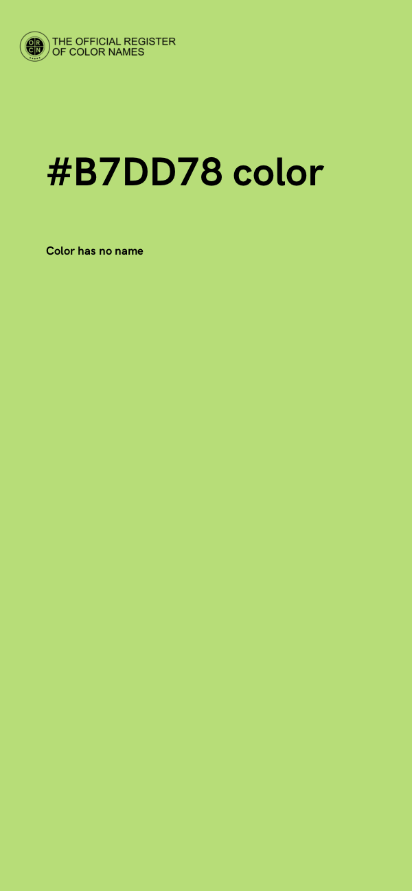 #B7DD78 color image