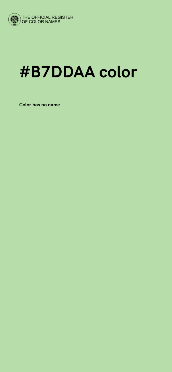 #B7DDAA color image