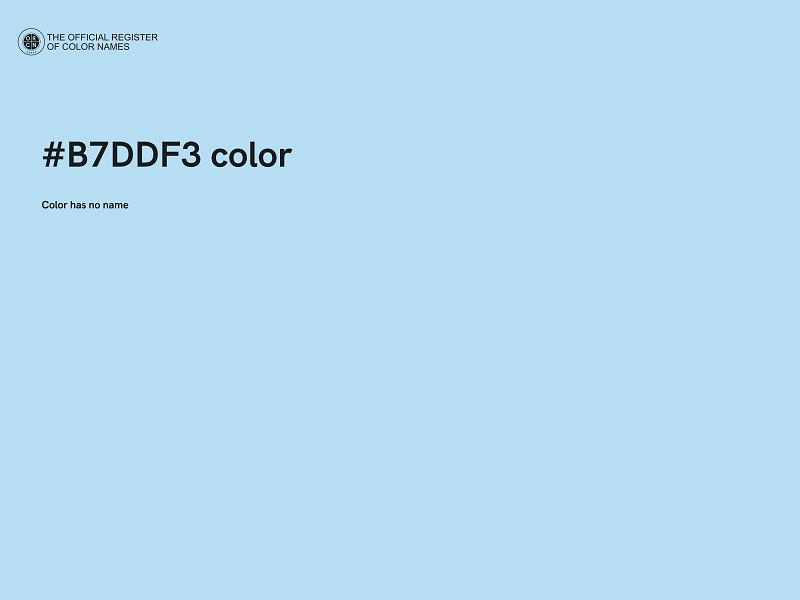 #B7DDF3 color image