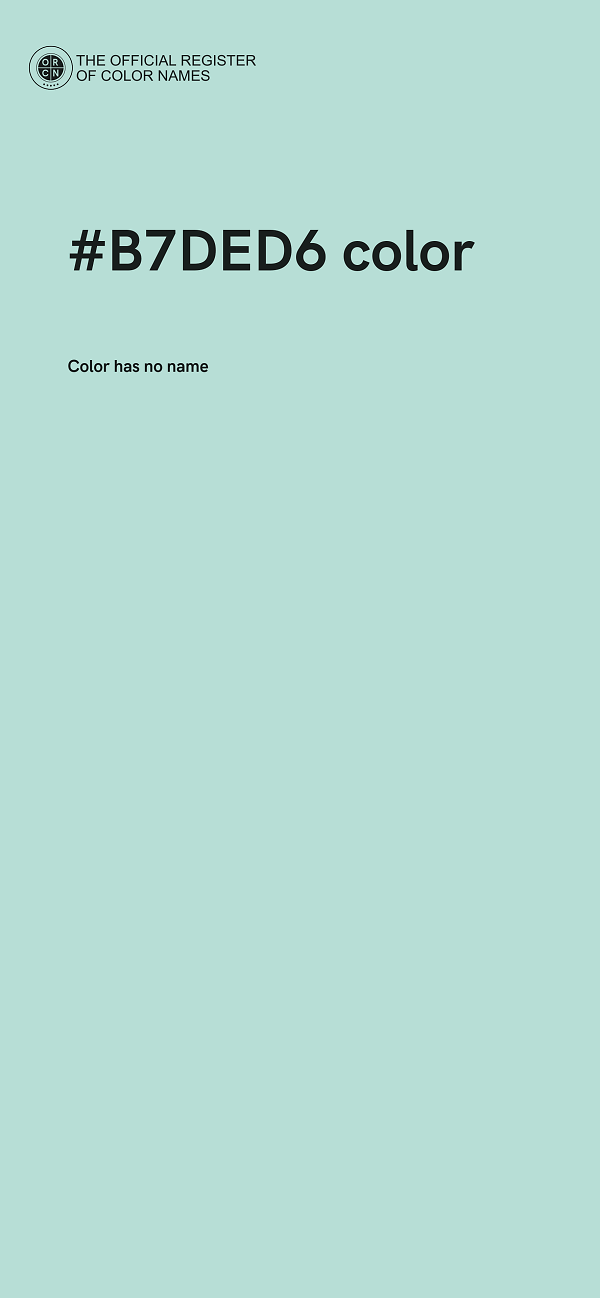 #B7DED6 color image