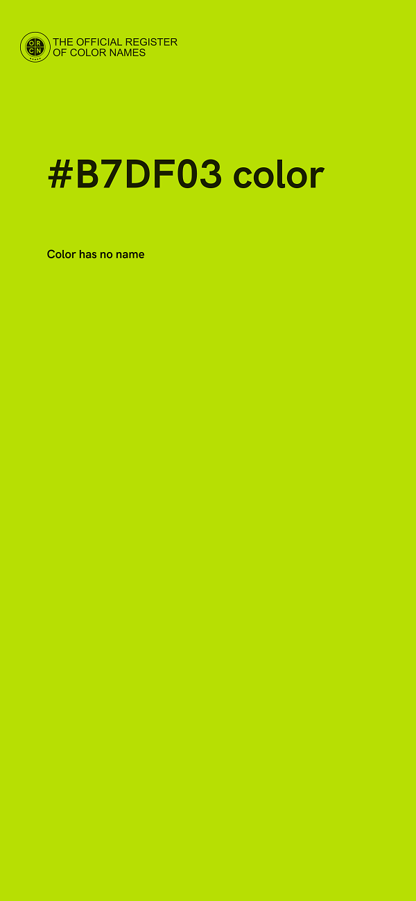 #B7DF03 color image