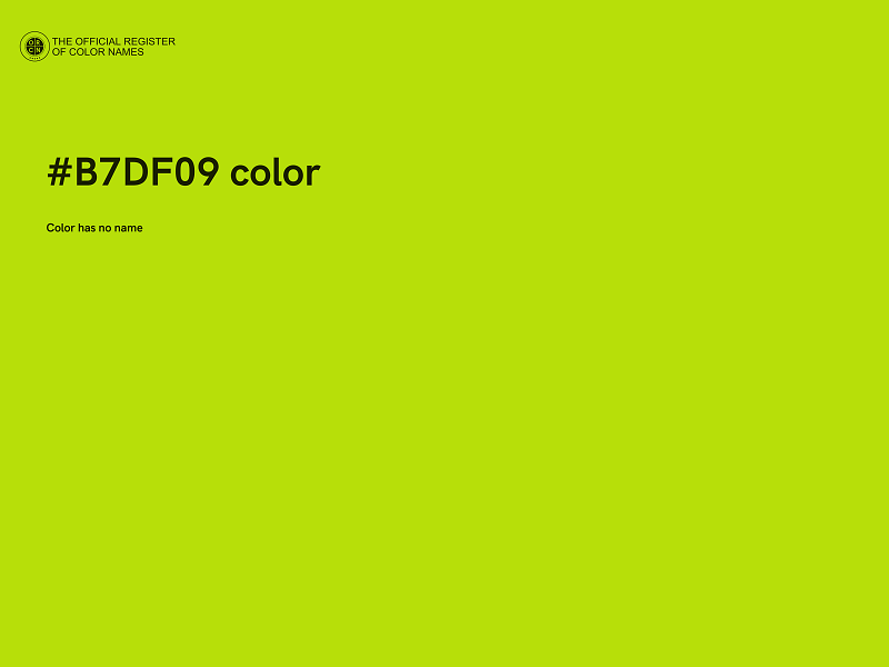 #B7DF09 color image