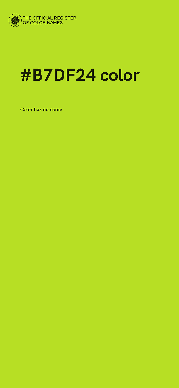 #B7DF24 color image