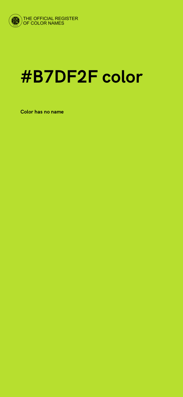#B7DF2F color image