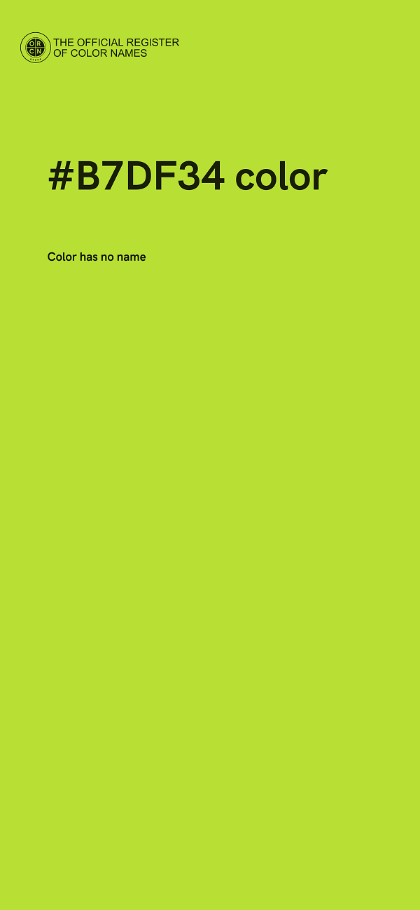 #B7DF34 color image