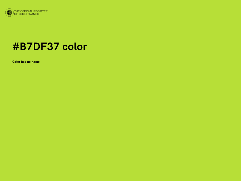 #B7DF37 color image