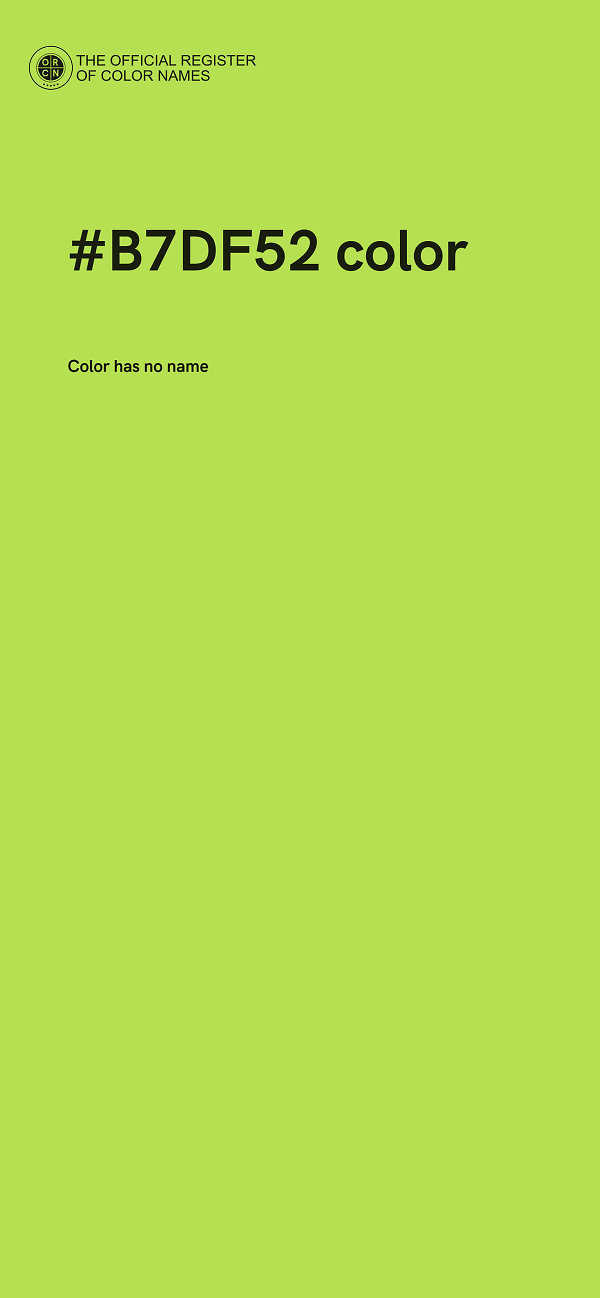 #B7DF52 color image