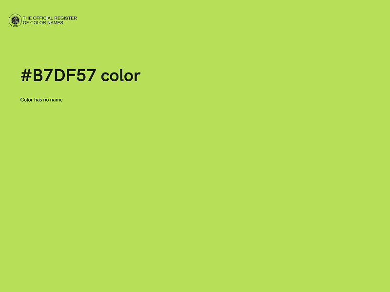 #B7DF57 color image