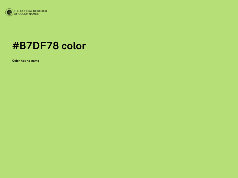 #B7DF78 color image
