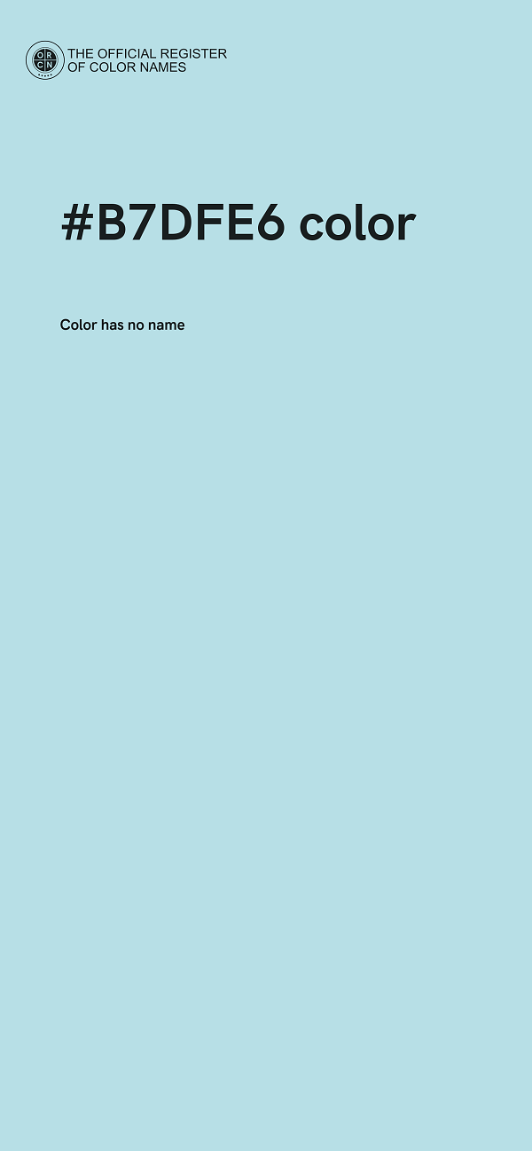 #B7DFE6 color image