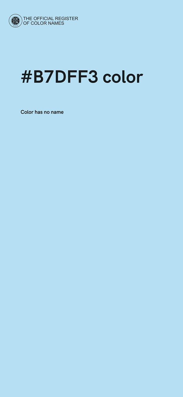 #B7DFF3 color image