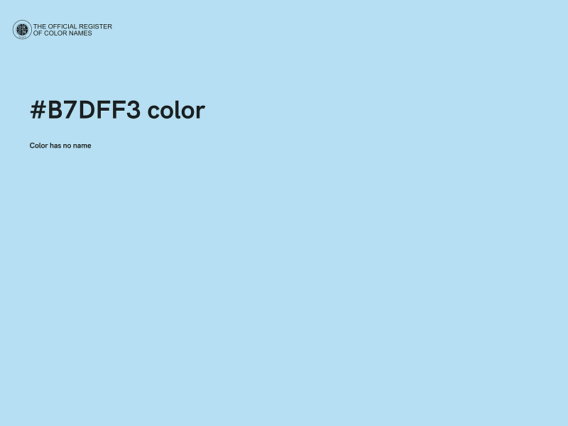#B7DFF3 color image