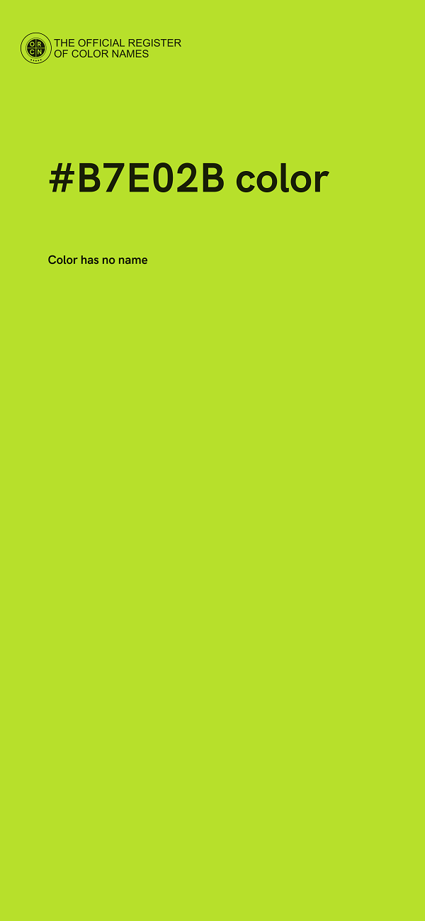 #B7E02B color image