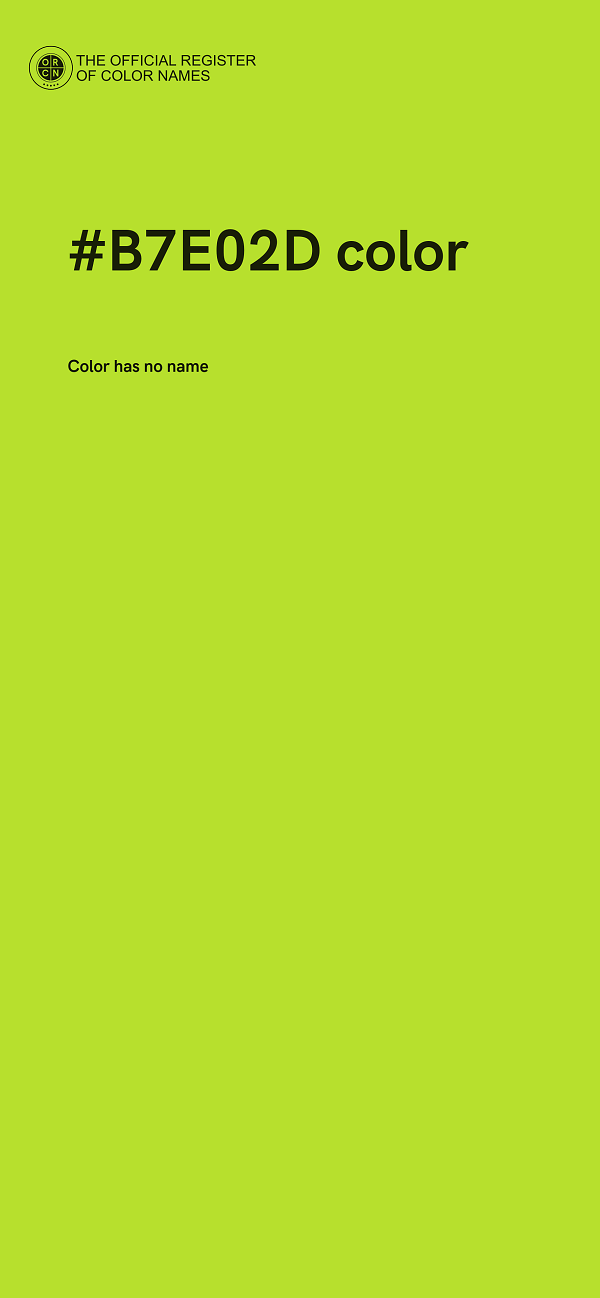 #B7E02D color image