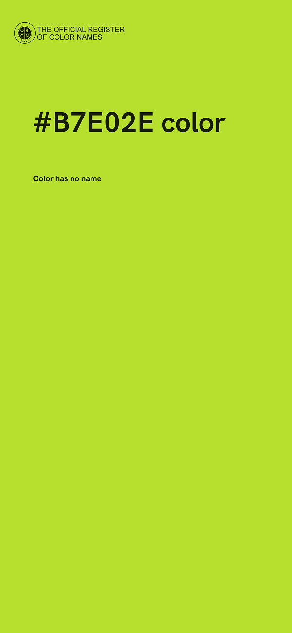 #B7E02E color image
