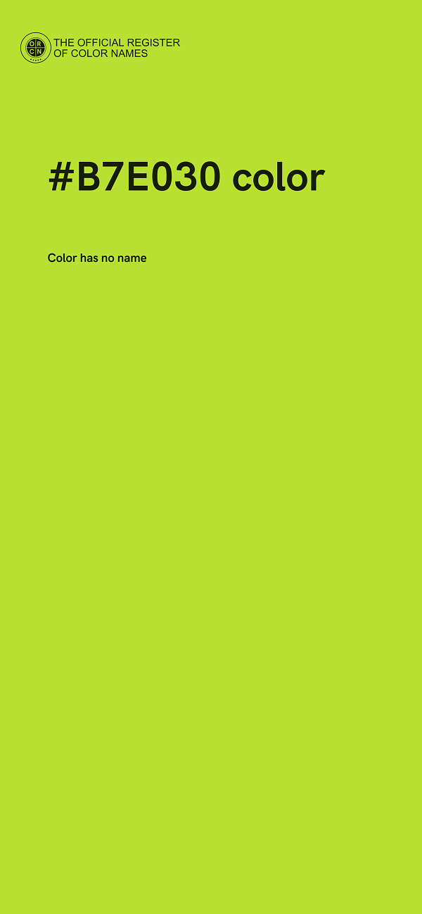 #B7E030 color image