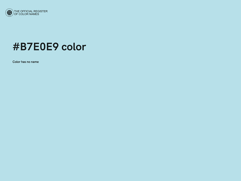 #B7E0E9 color image