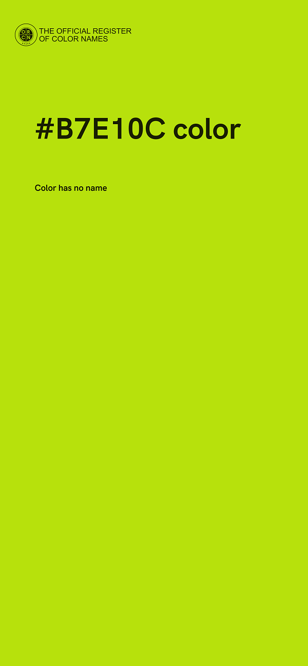#B7E10C color image
