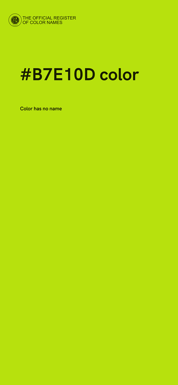 #B7E10D color image