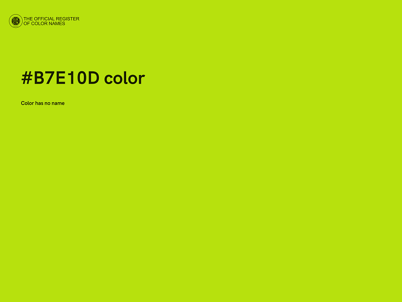 #B7E10D color image