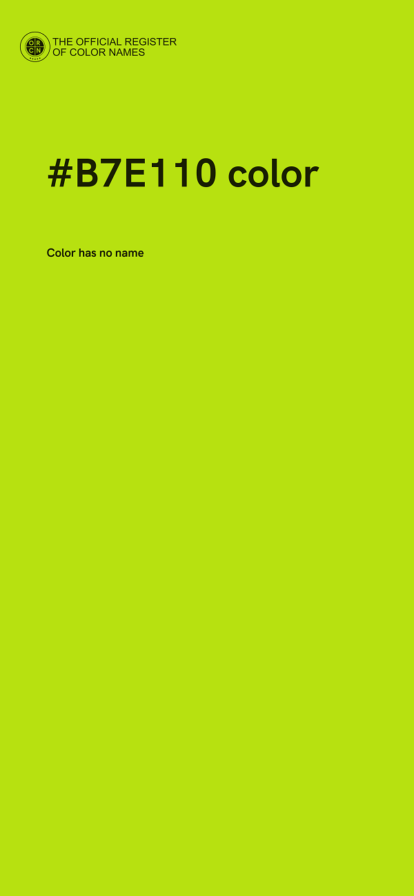 #B7E110 color image