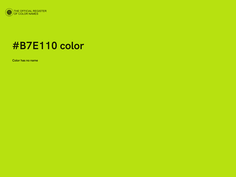 #B7E110 color image