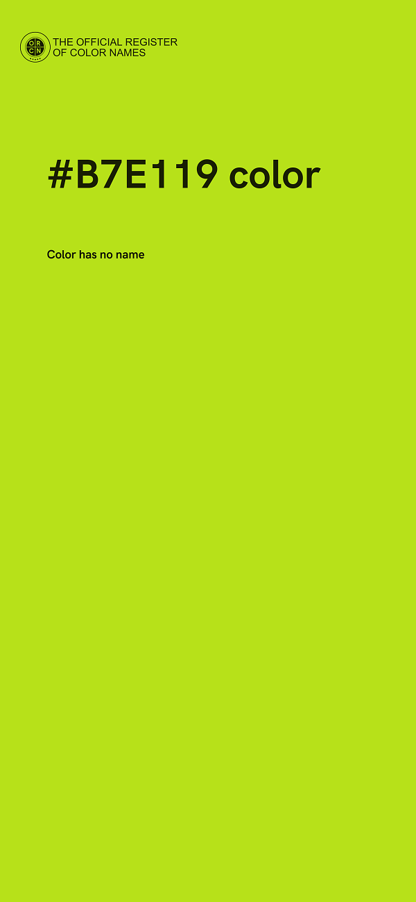 #B7E119 color image