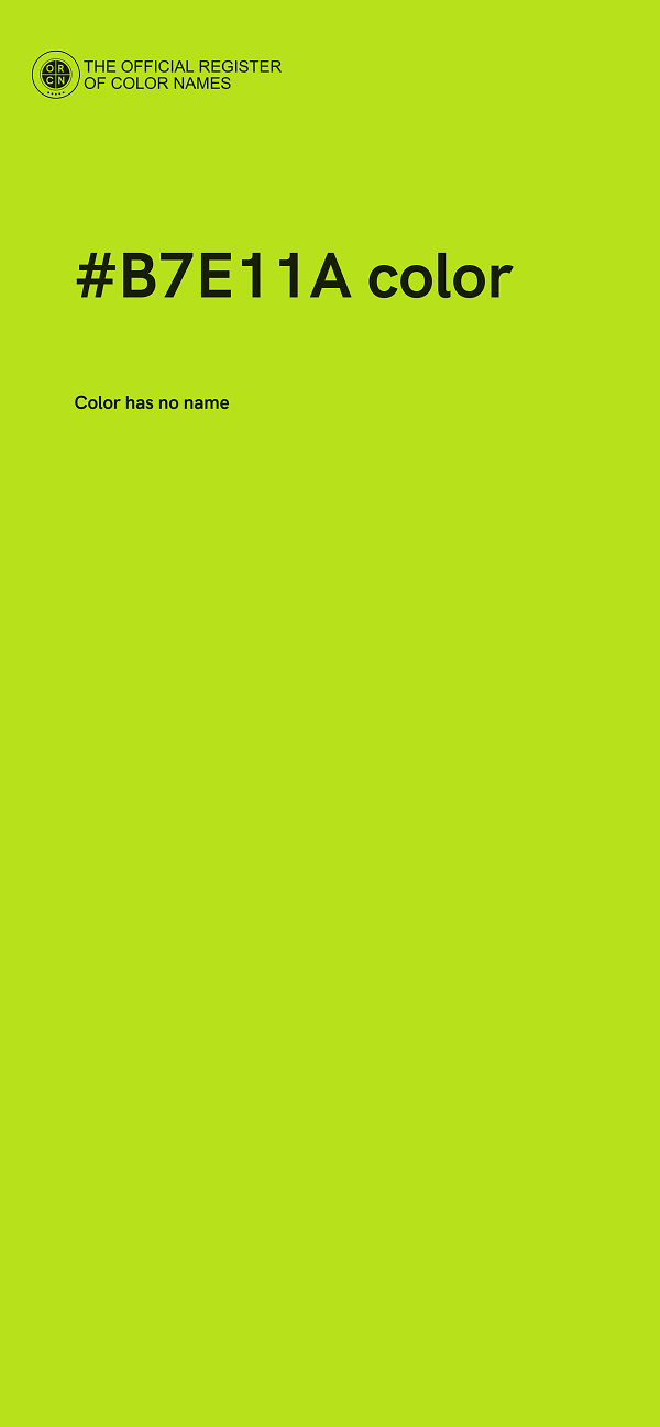 #B7E11A color image