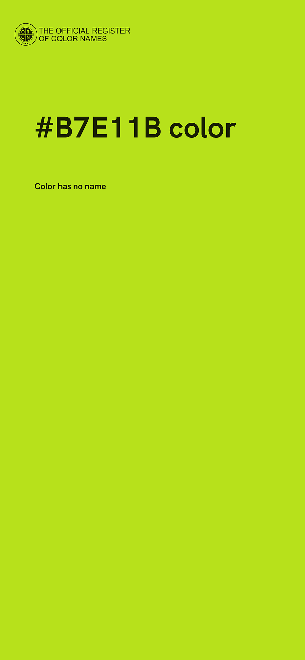 #B7E11B color image