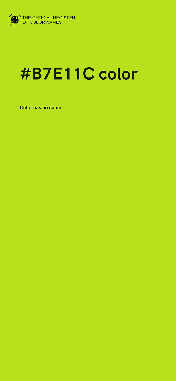 #B7E11C color image