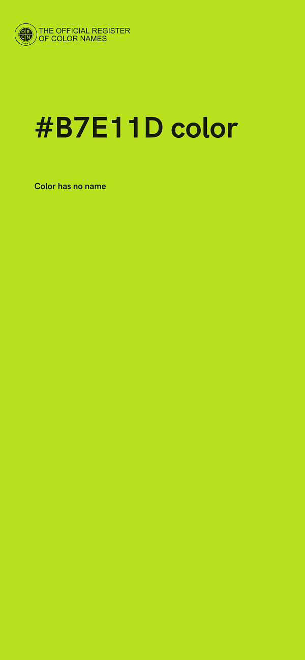 #B7E11D color image