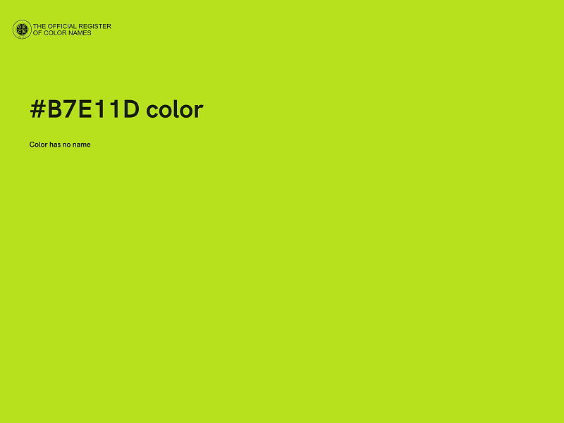 #B7E11D color image