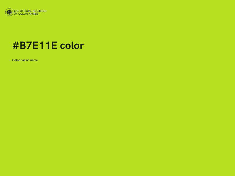 #B7E11E color image
