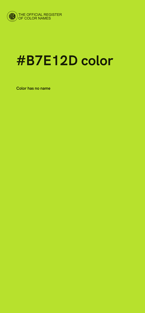 #B7E12D color image