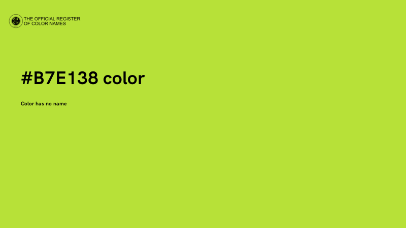 #B7E138 color image
