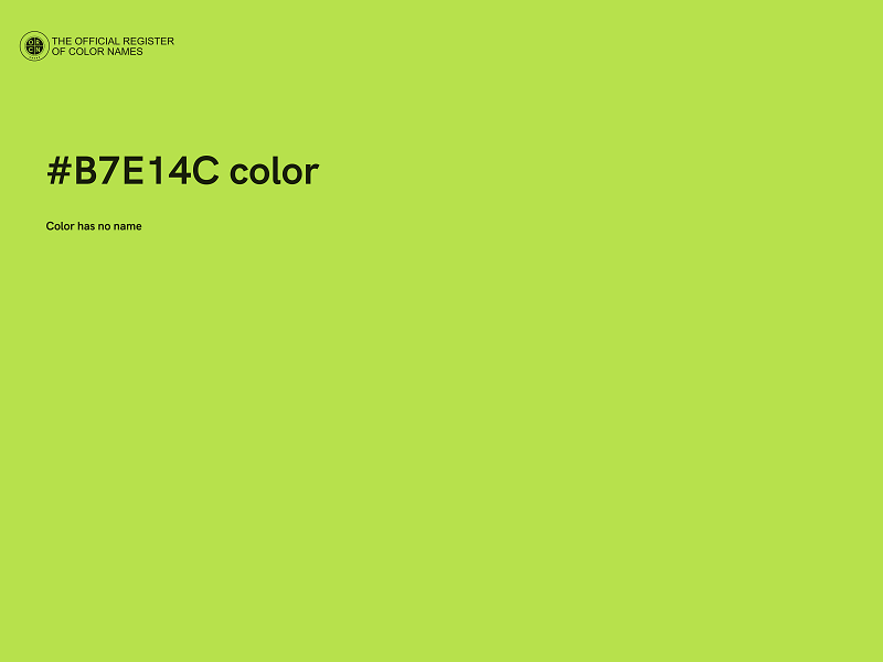 #B7E14C color image