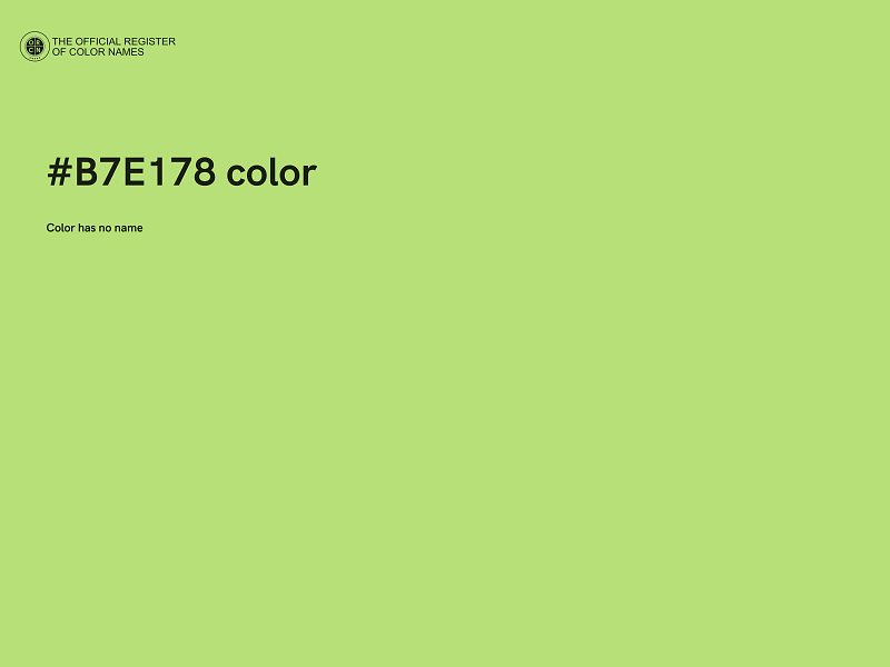 #B7E178 color image