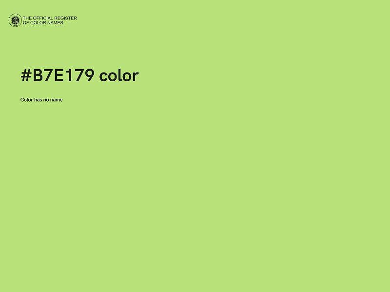 #B7E179 color image