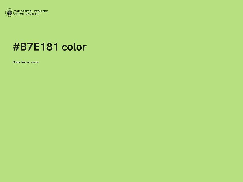 #B7E181 color image