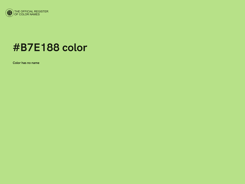 #B7E188 color image