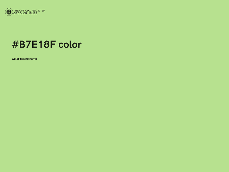 #B7E18F color image