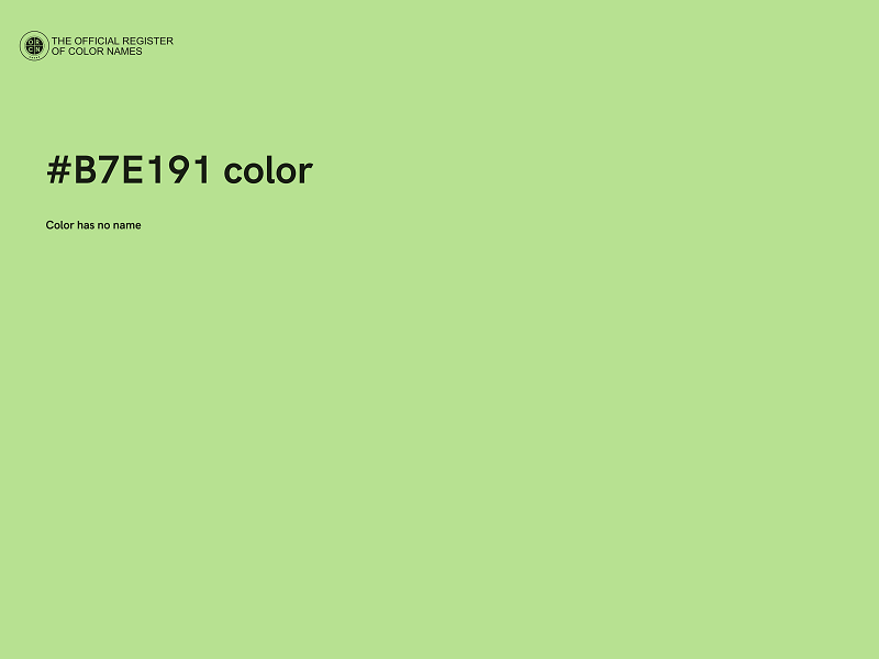 #B7E191 color image