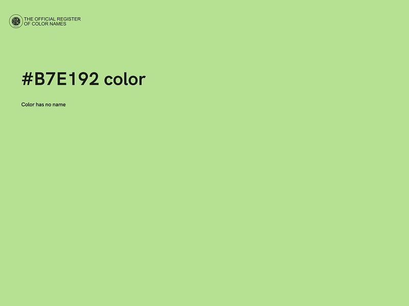 #B7E192 color image